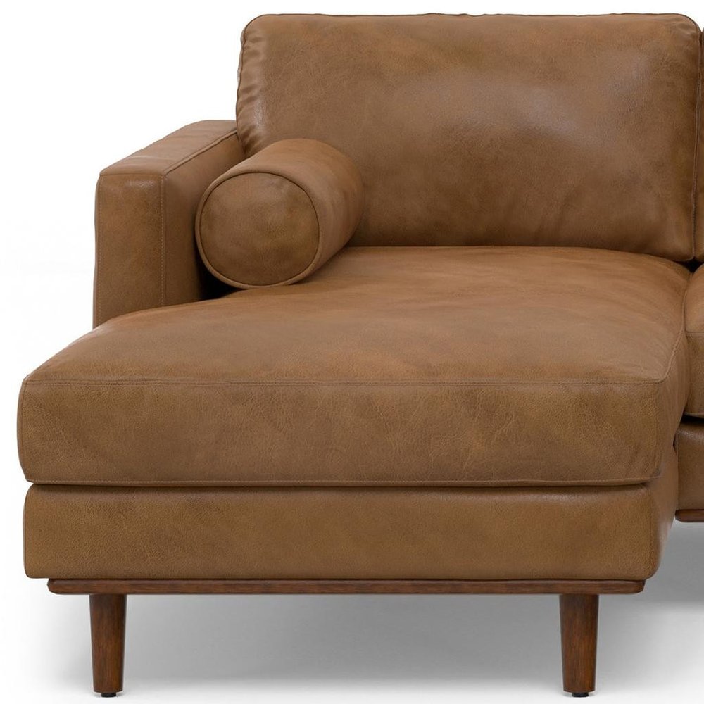 102" Brown Leather Sofa