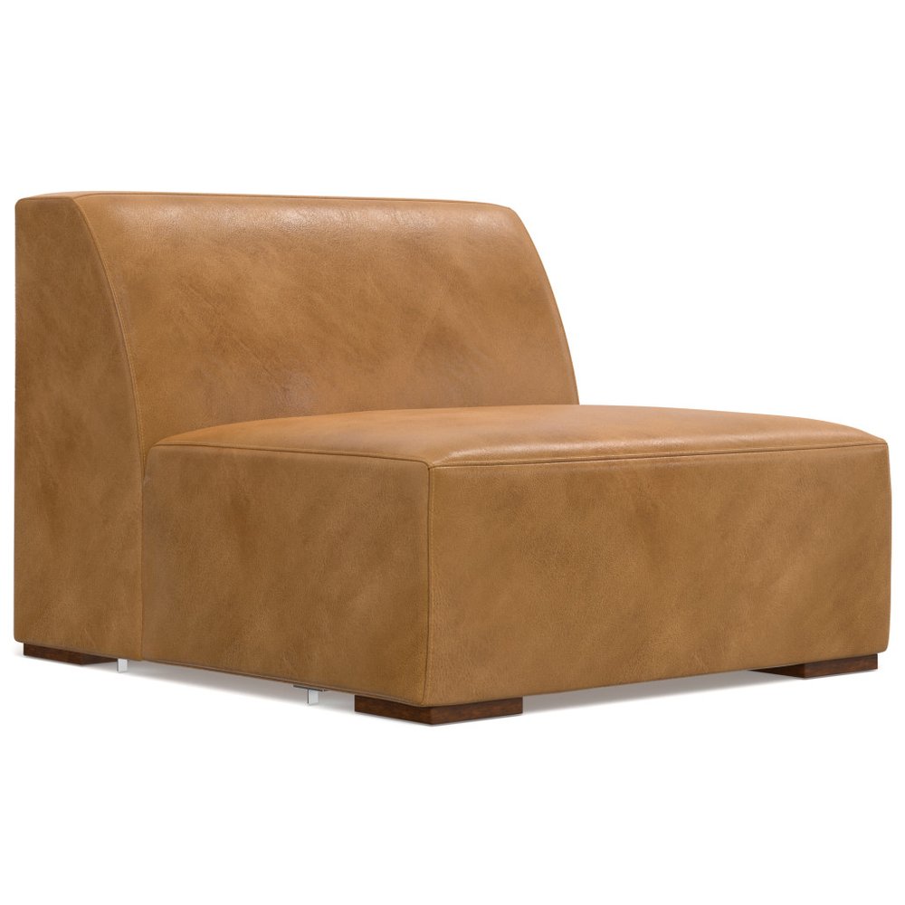 116" Sienna Leather Sofa With Ottoman With Brown Legs