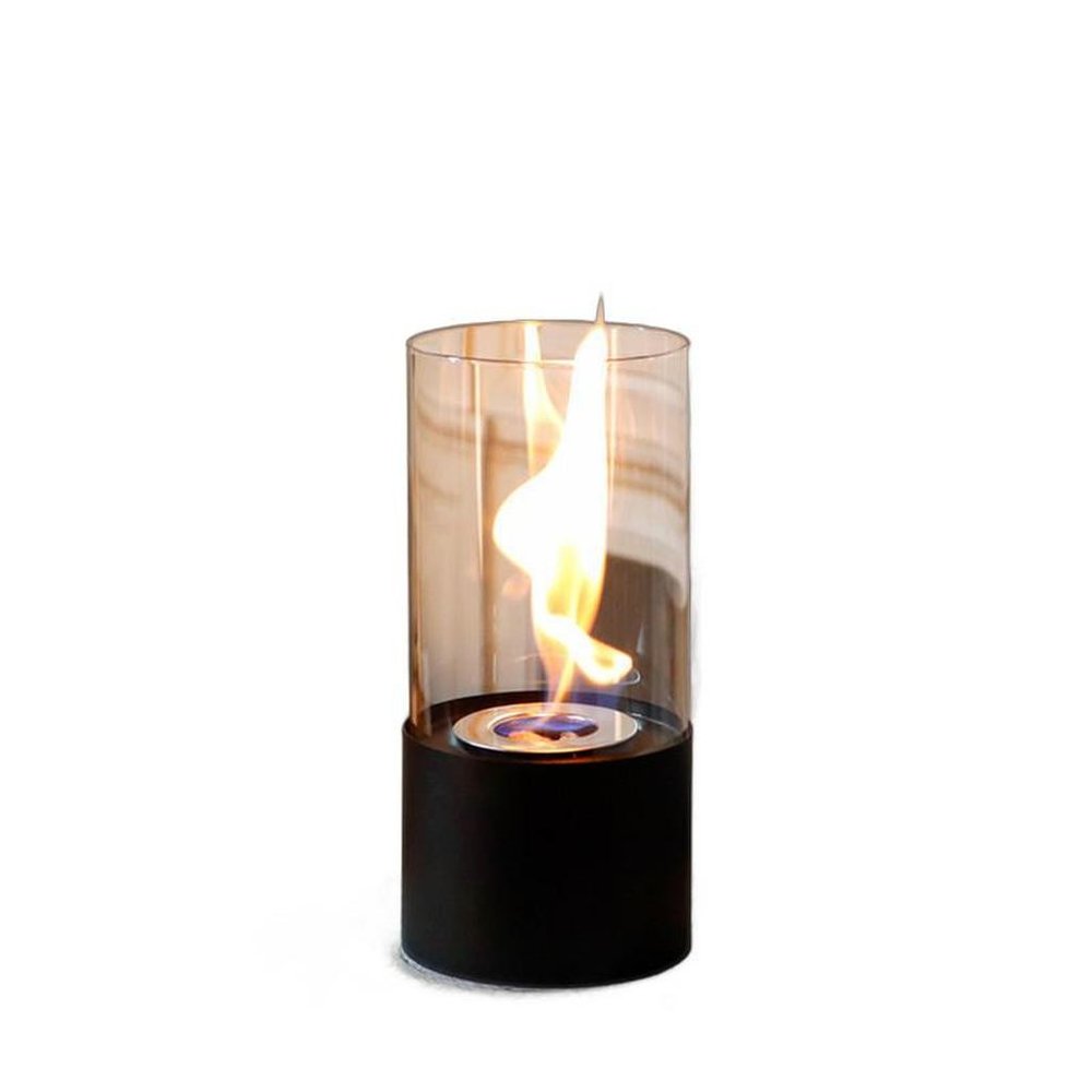 5" Black Glass Ethanol Fireplace