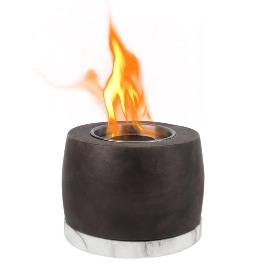 5" Black And White Bioethanol Portable Tabletop Firepit