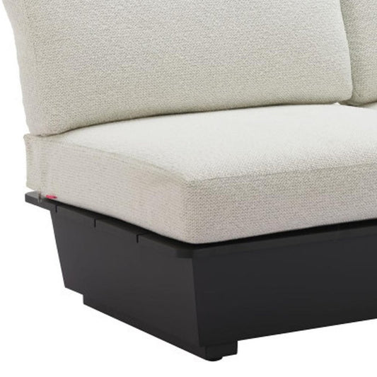 79" Beige Polypropylene Sofa