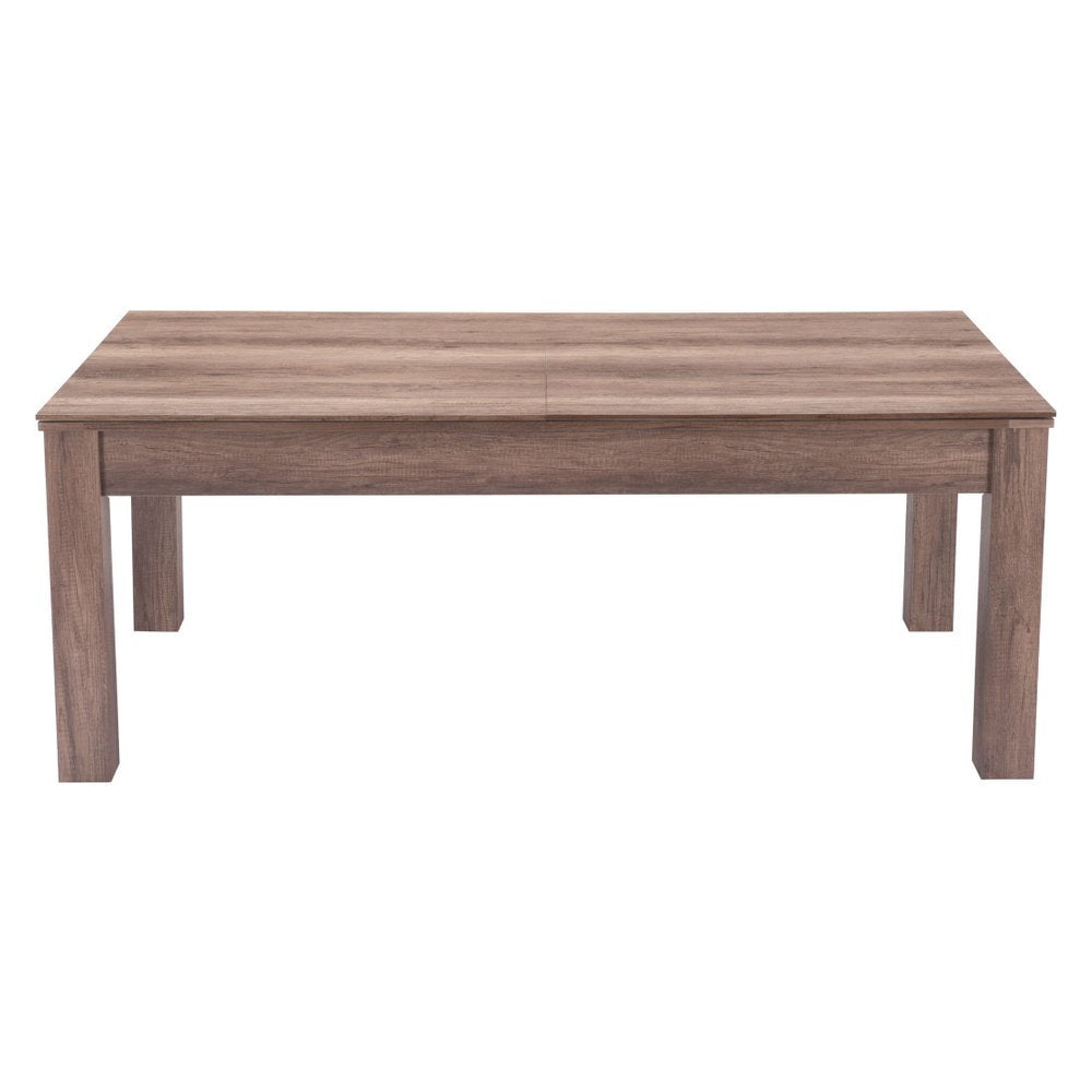 85" Brown Convertible Game And Dining Table