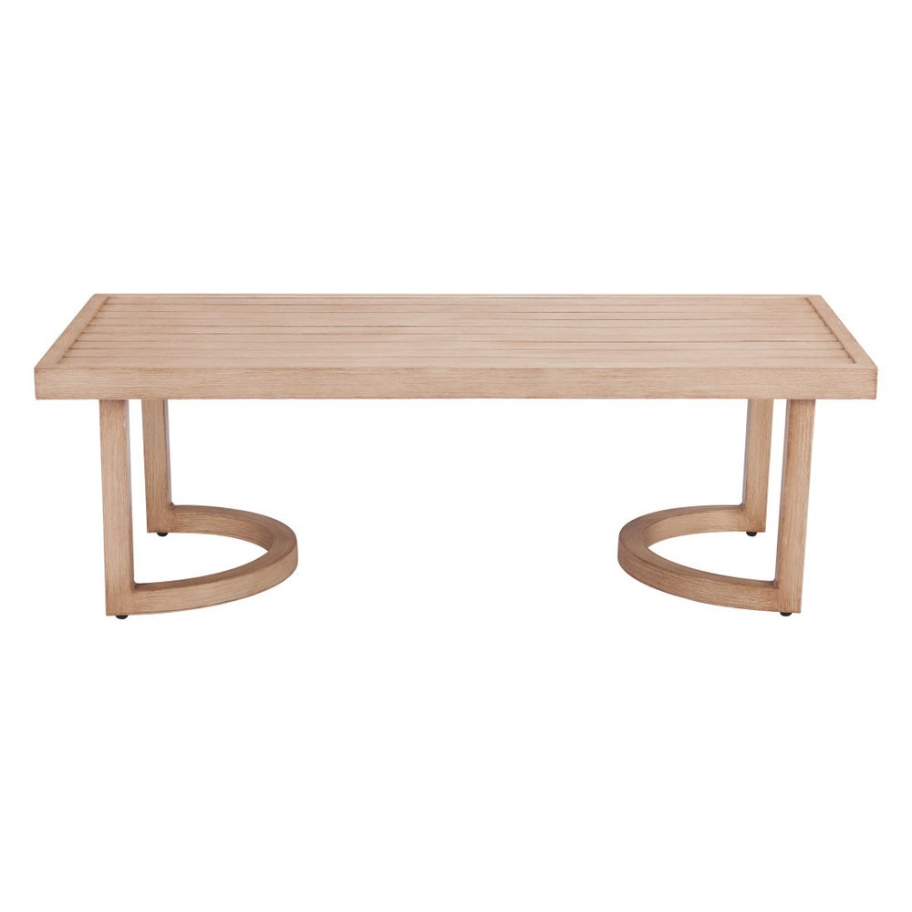 51" Brown Aluminum Outdoor Coffee Table