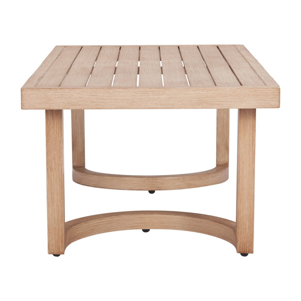 51" Brown Aluminum Outdoor Coffee Table
