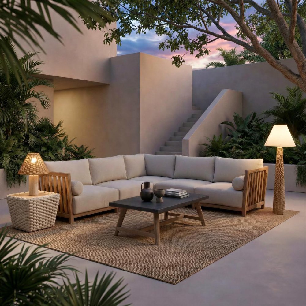 48" Dark Gray Concrete Outdoor Coffee Table