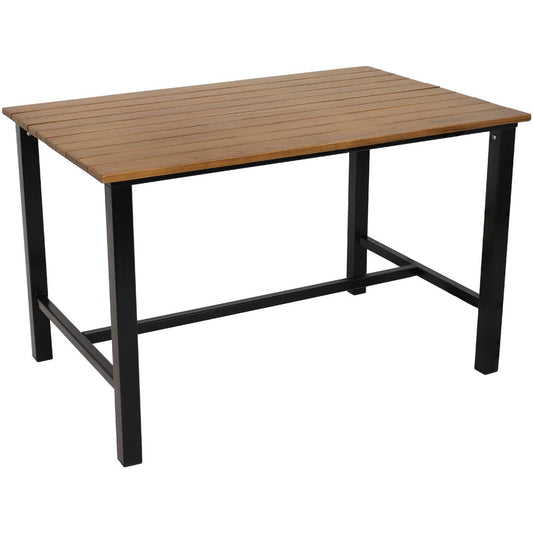 47" Brown Solid Wood Outdoor Dining Table