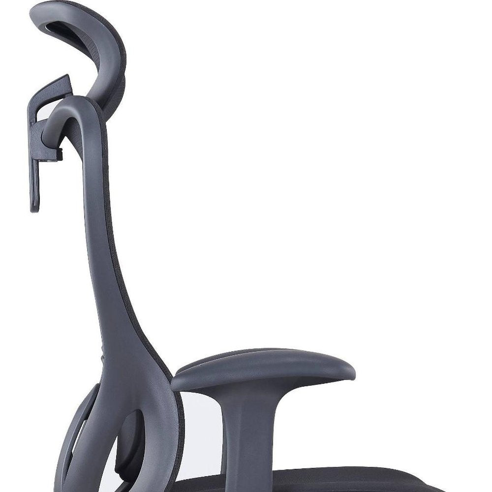 Black Adjustable Height Swivel Rolling Executive Office Chair