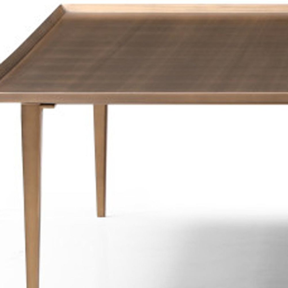 47" Bronze Bronze Square Distressed Coffee Table