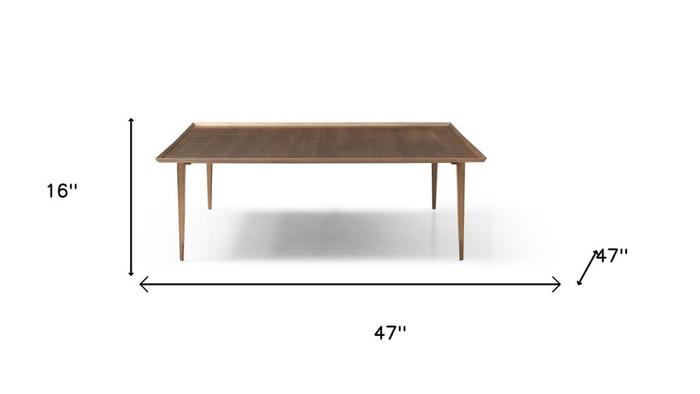 47" Bronze Bronze Square Distressed Coffee Table