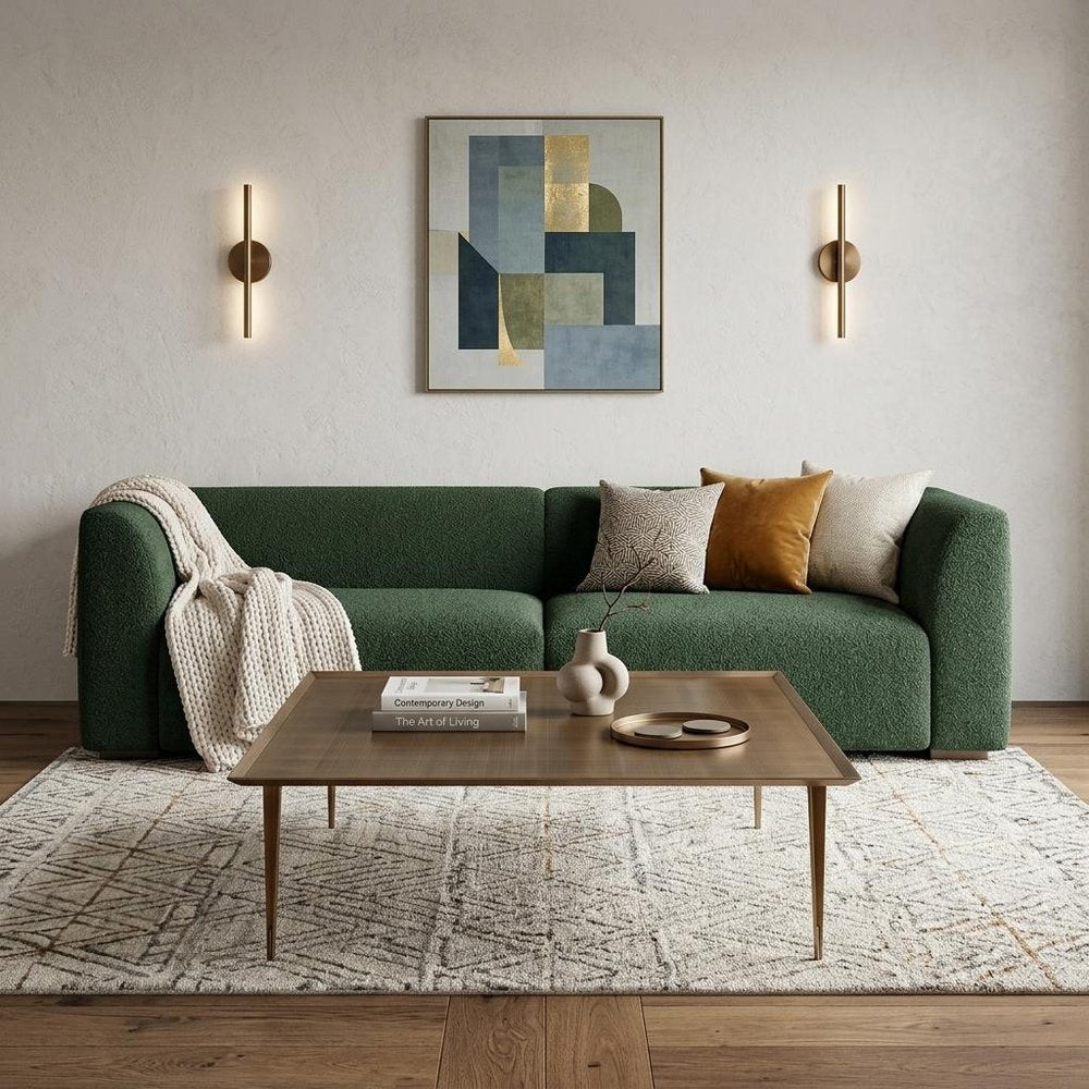 47" Bronze Bronze Square Distressed Coffee Table