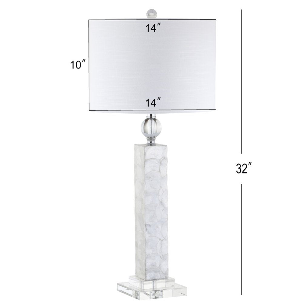 Set of Two 32" Clear Novelty Table Lamps With Drum Shades