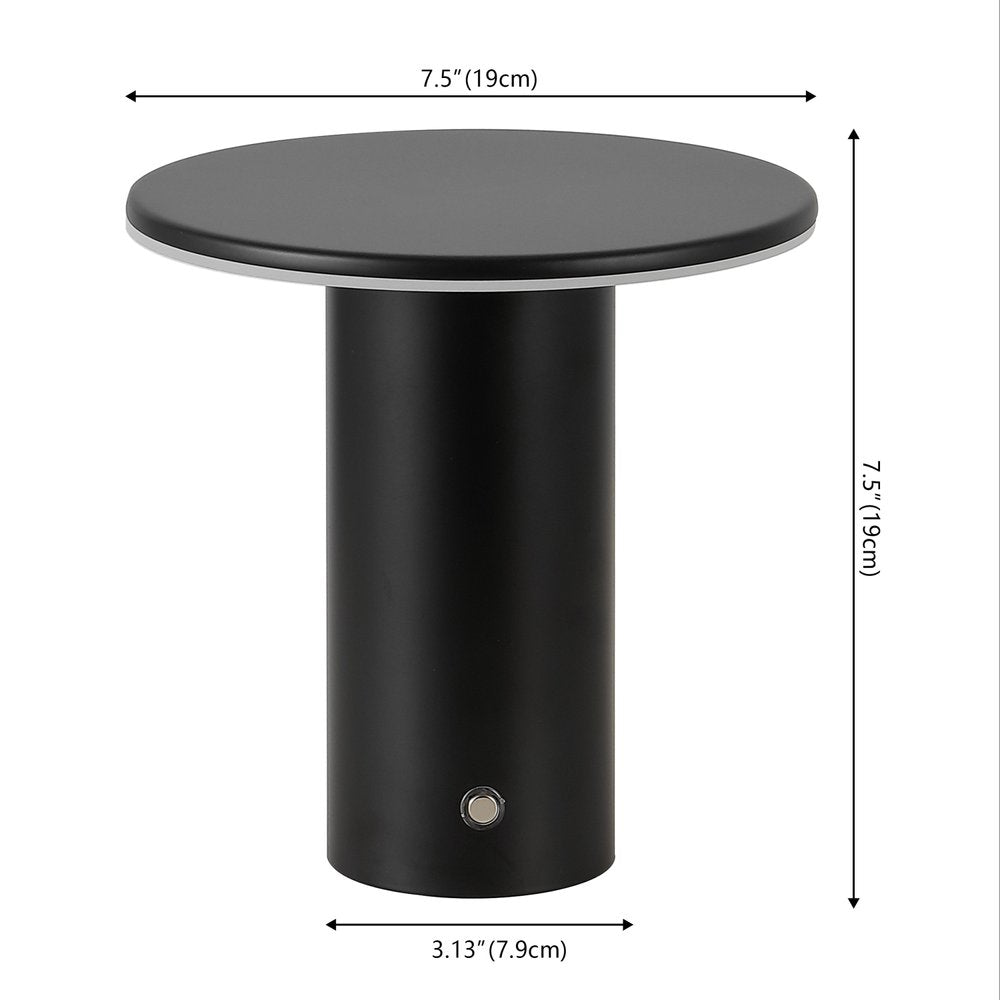 Set of Two 8" Clear USB Table Lamps LED