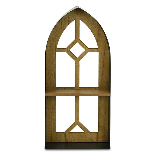 9" Black Metal Wall Mounted Accent Shelf