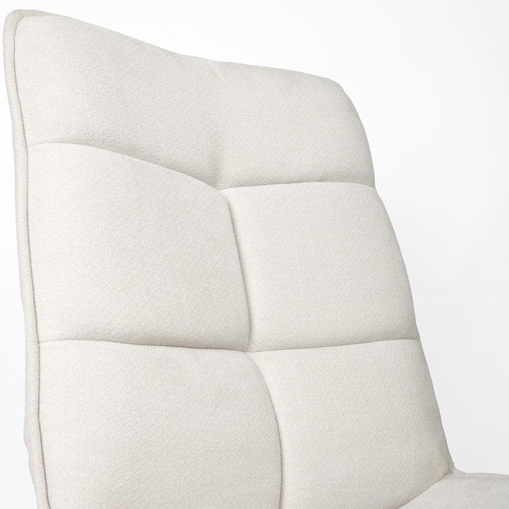 Beige Black and Silver Swivel Conference Office Chair