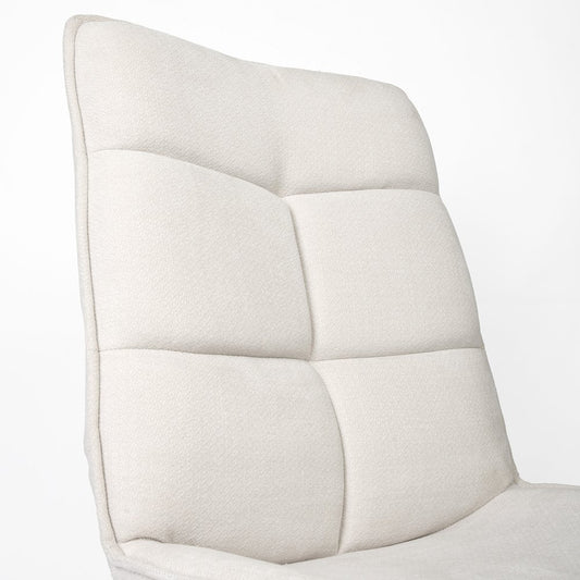 Beige Black and Silver Swivel Conference Office Chair