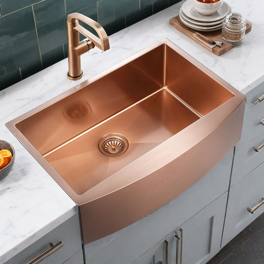 10" X 33" Gold Stainless Steel Undermount Kitchen Sink