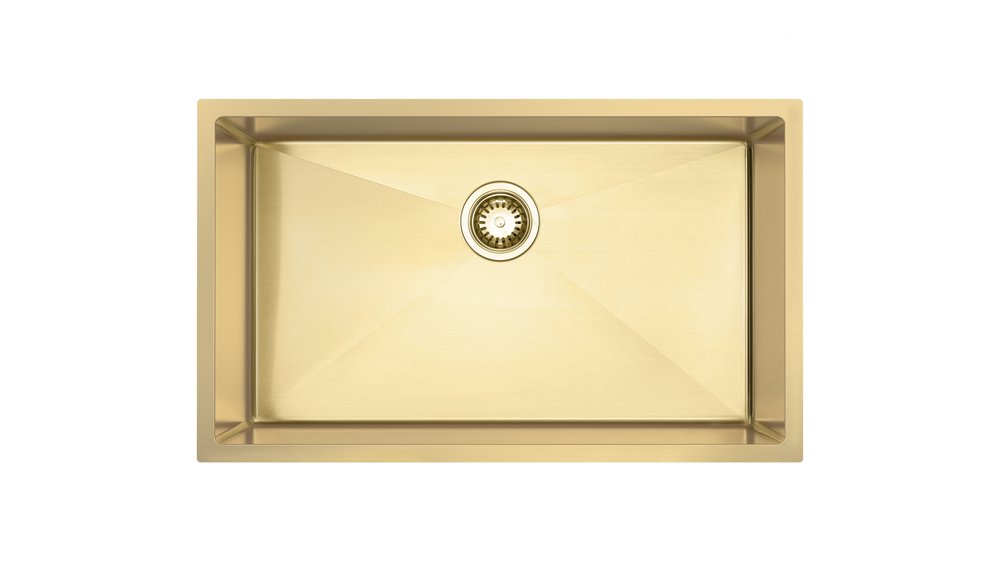 10" X 30" Gold Stainless Steel Undermount Kitchen Sink