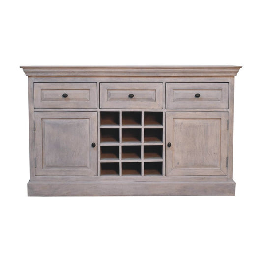 59" Brown Solid Wood Fireplace TV Stand