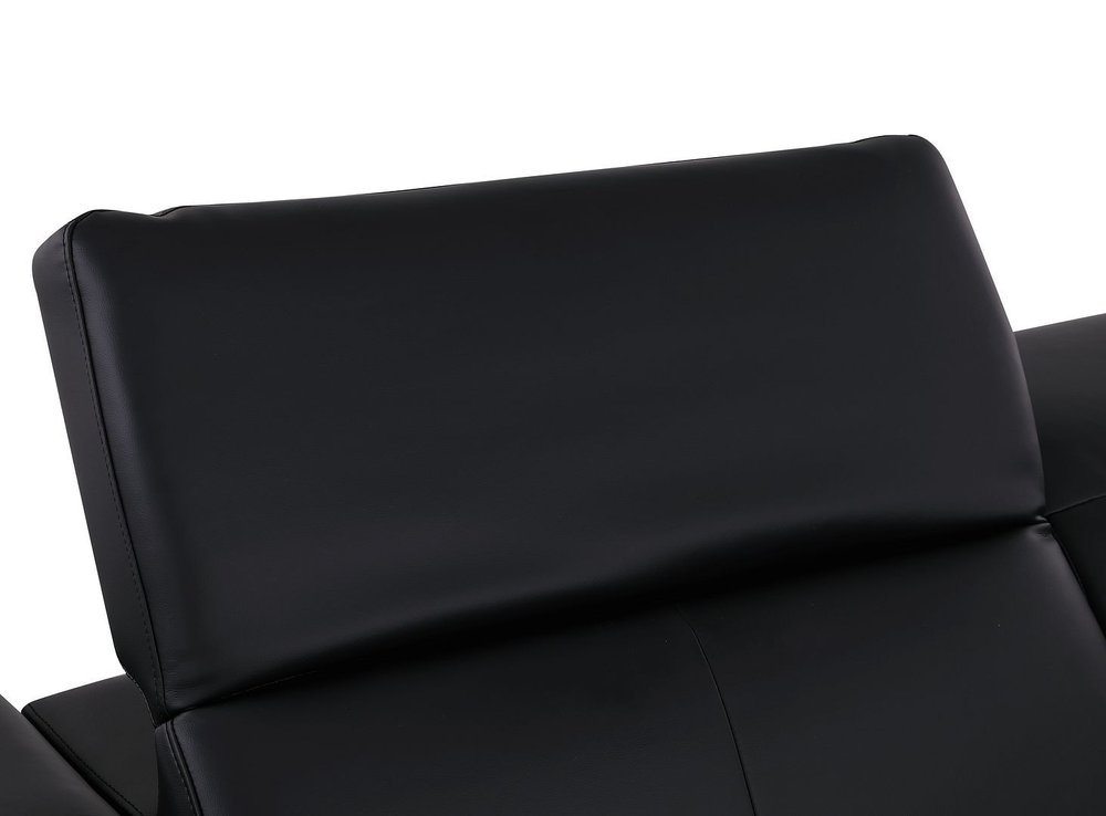 80" Black and Brown Leather Power Reclining Loveseat