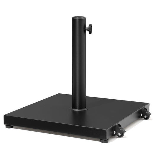 Black Market Umbrella Steel In Ground Adjustable Umbrella Base With Wheels