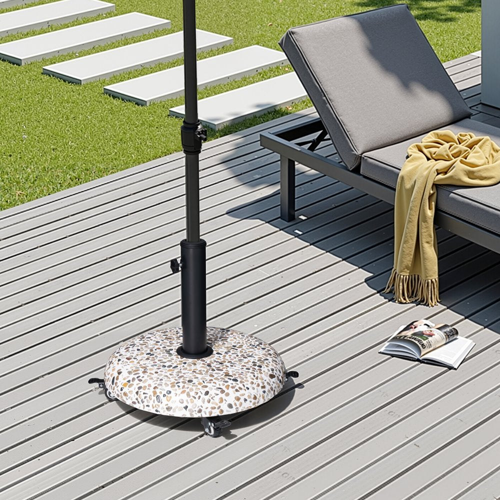 Stone Market Umbrella Steel In Ground Adjustable Umbrella Base
