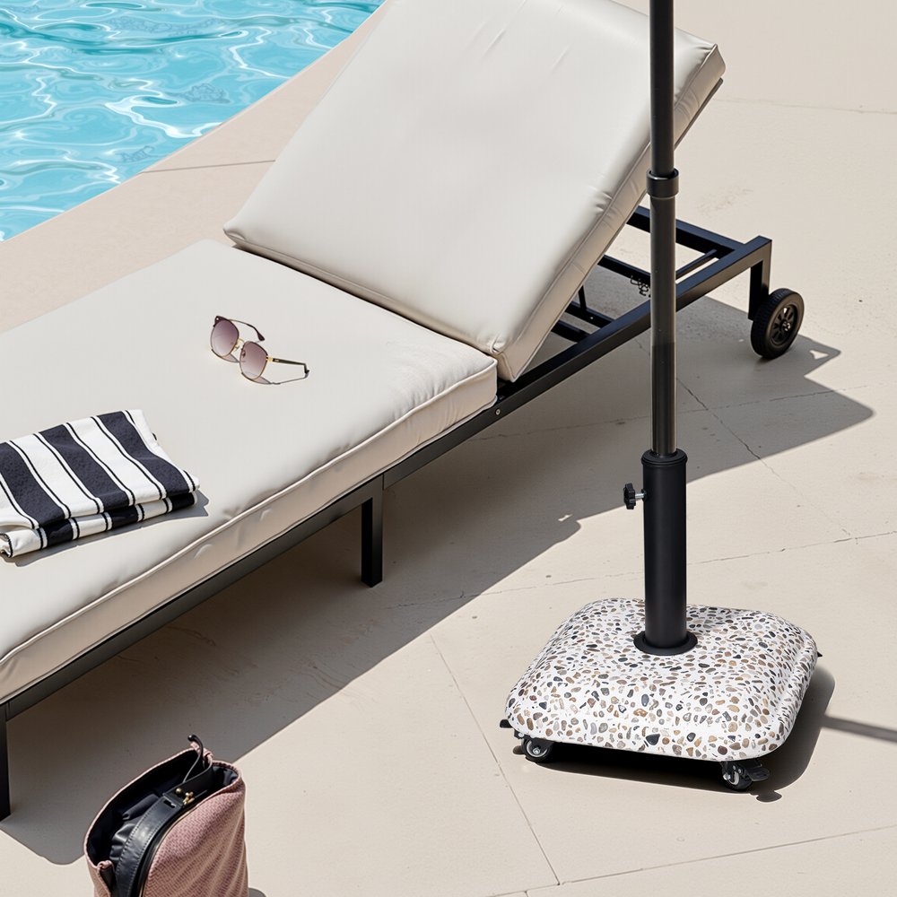 Stone Market Umbrella Steel In Ground Adjustable Umbrella Base