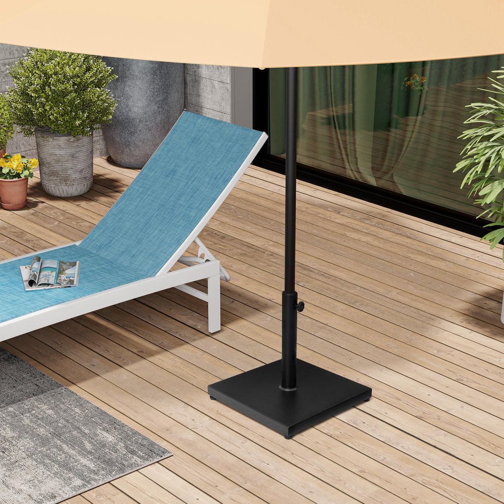 Black Market Umbrella Fillable Steel In Ground Adjustable Umbrella Base