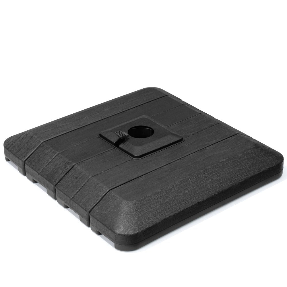 Black Cantilever Umbrella Fillable Steel In Ground Umbrella Base