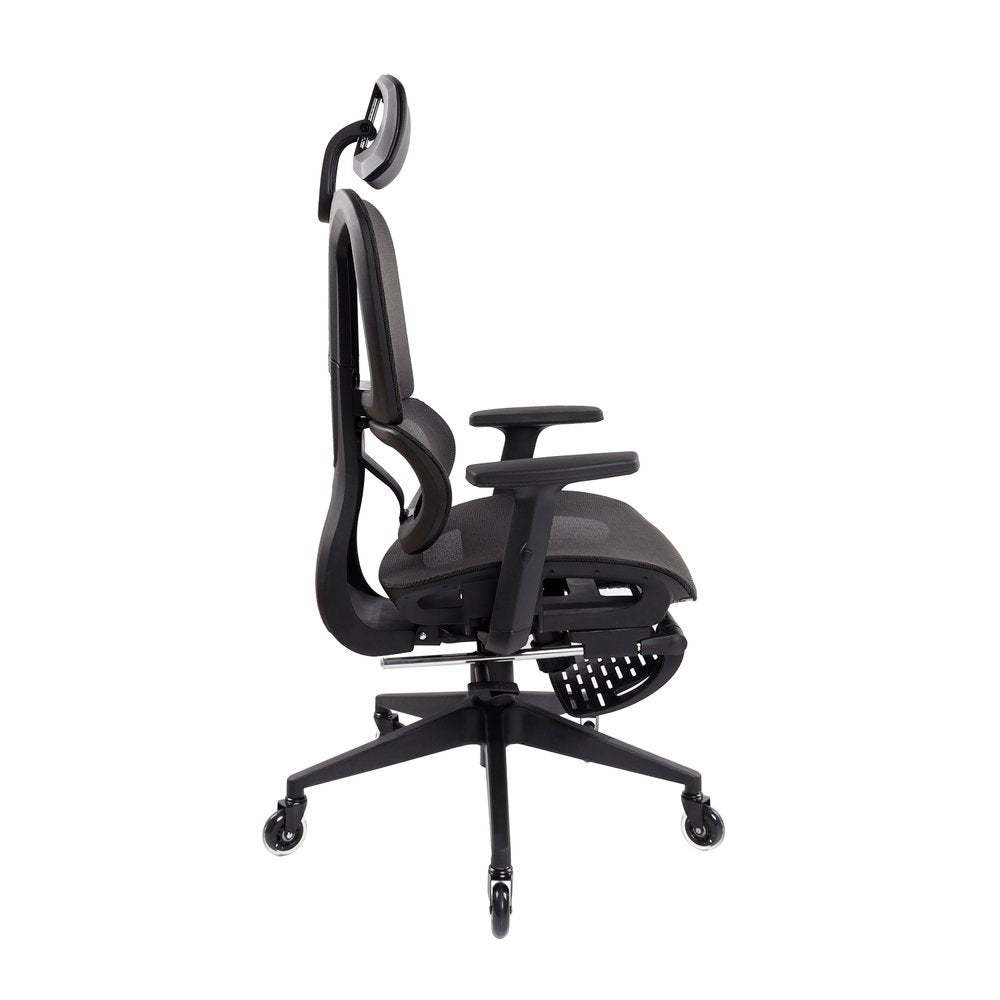 Black Adjustable Height Swivel Rolling Office Chair