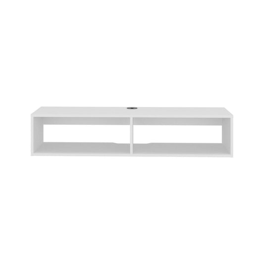 48" White Wood Fireplace Entertainment Center
