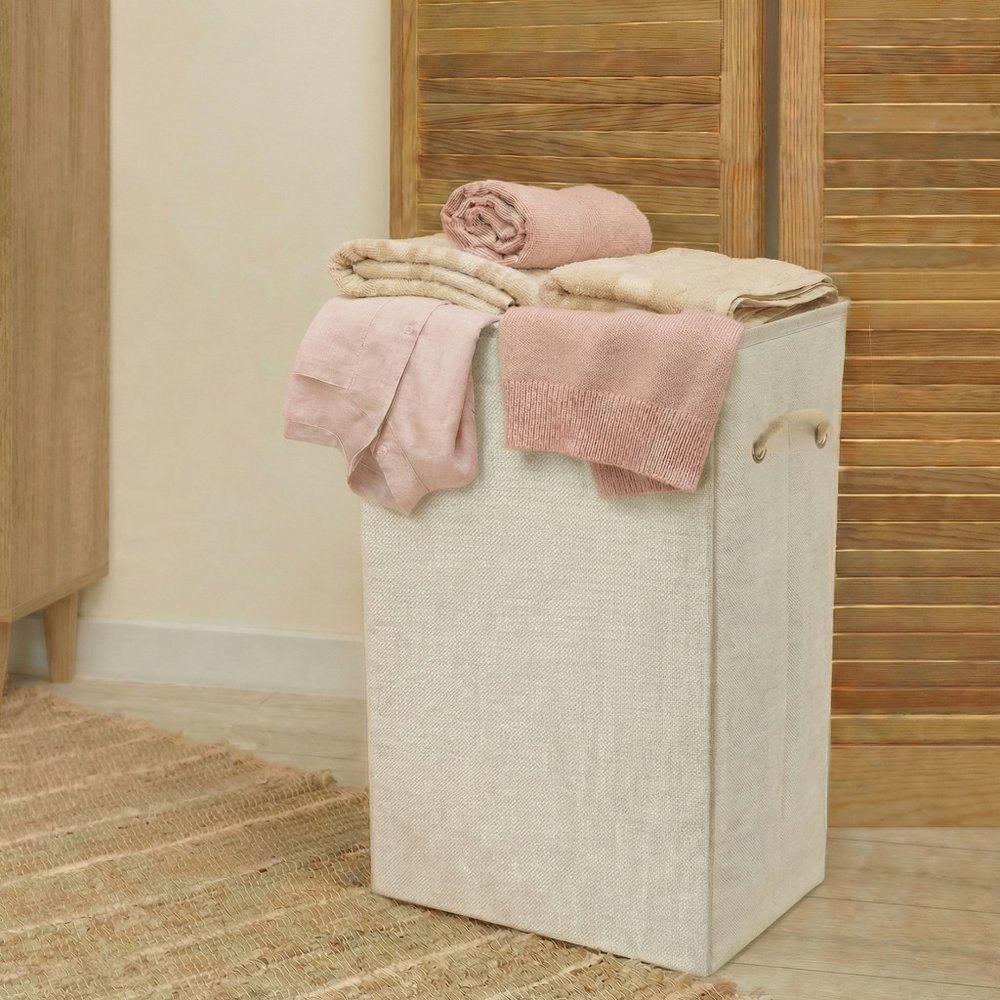 9" Off White Wicker Free Standing Single Door Linen Cabinet