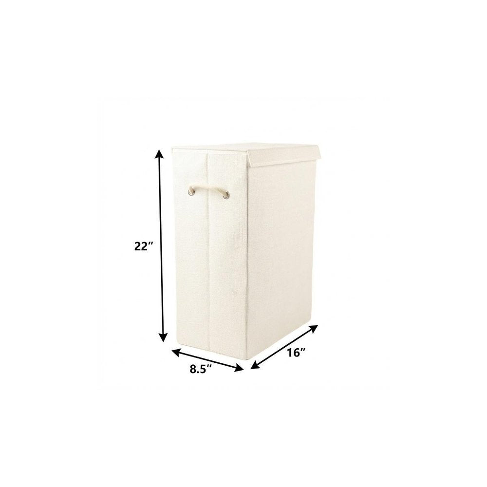 9" Off White Wicker Free Standing Single Door Linen Cabinet