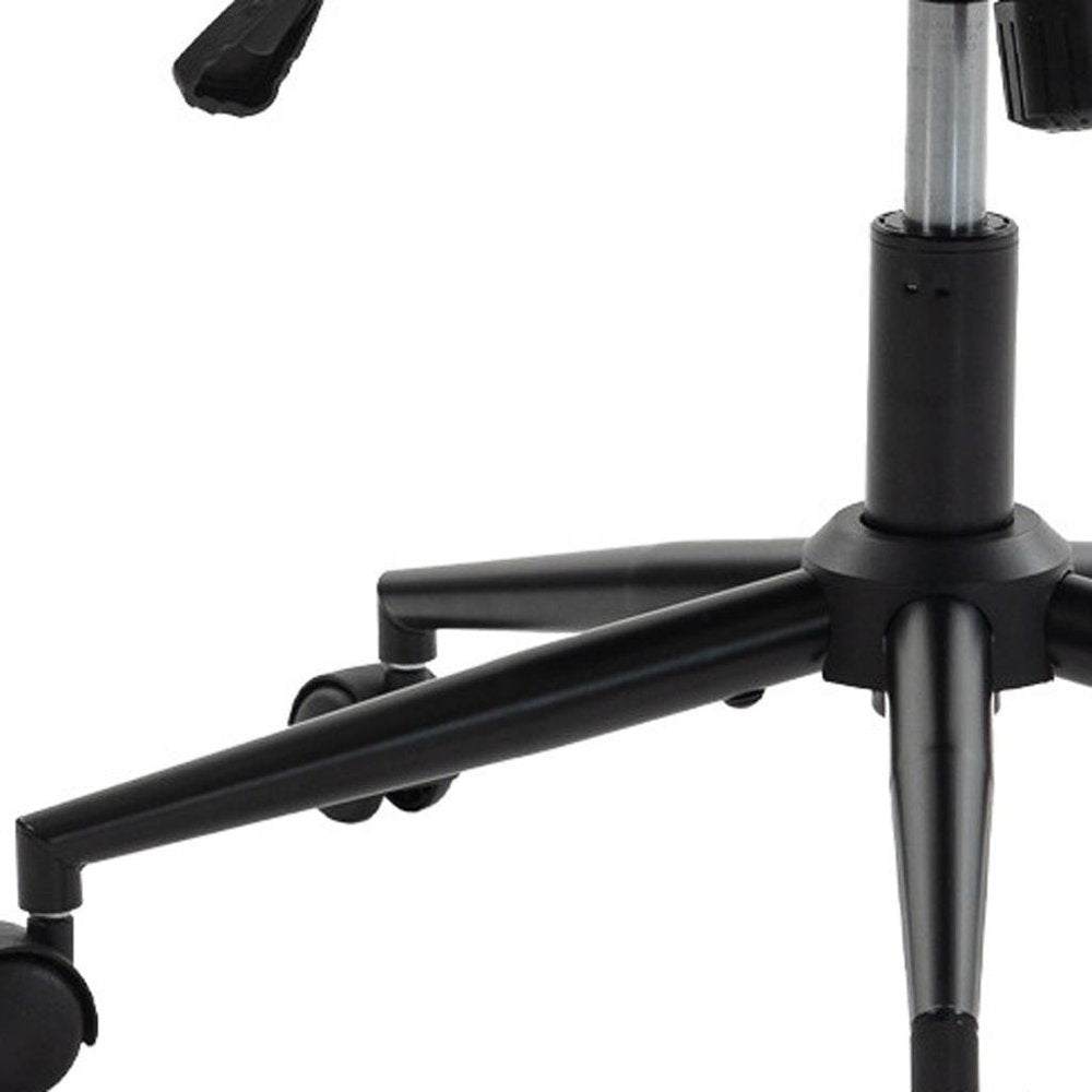Beige and Black Adjustable Height Swivel Rolling Office Chair